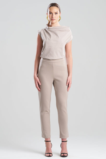 Natori Techno Crepe Side Zip Ankle Pants