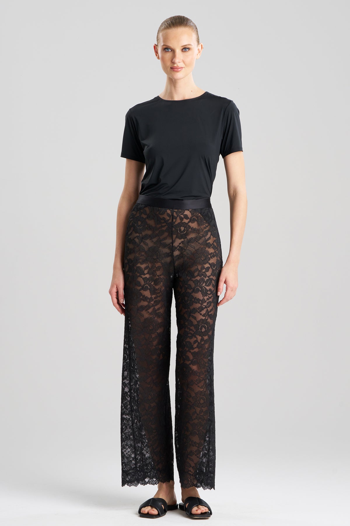 Natori Peony Allover Lace Pants