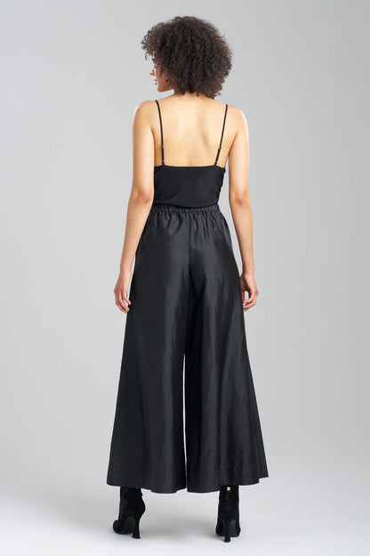 Natori Buy Couture Silk Dupioni Palazzo Pants in Black Online