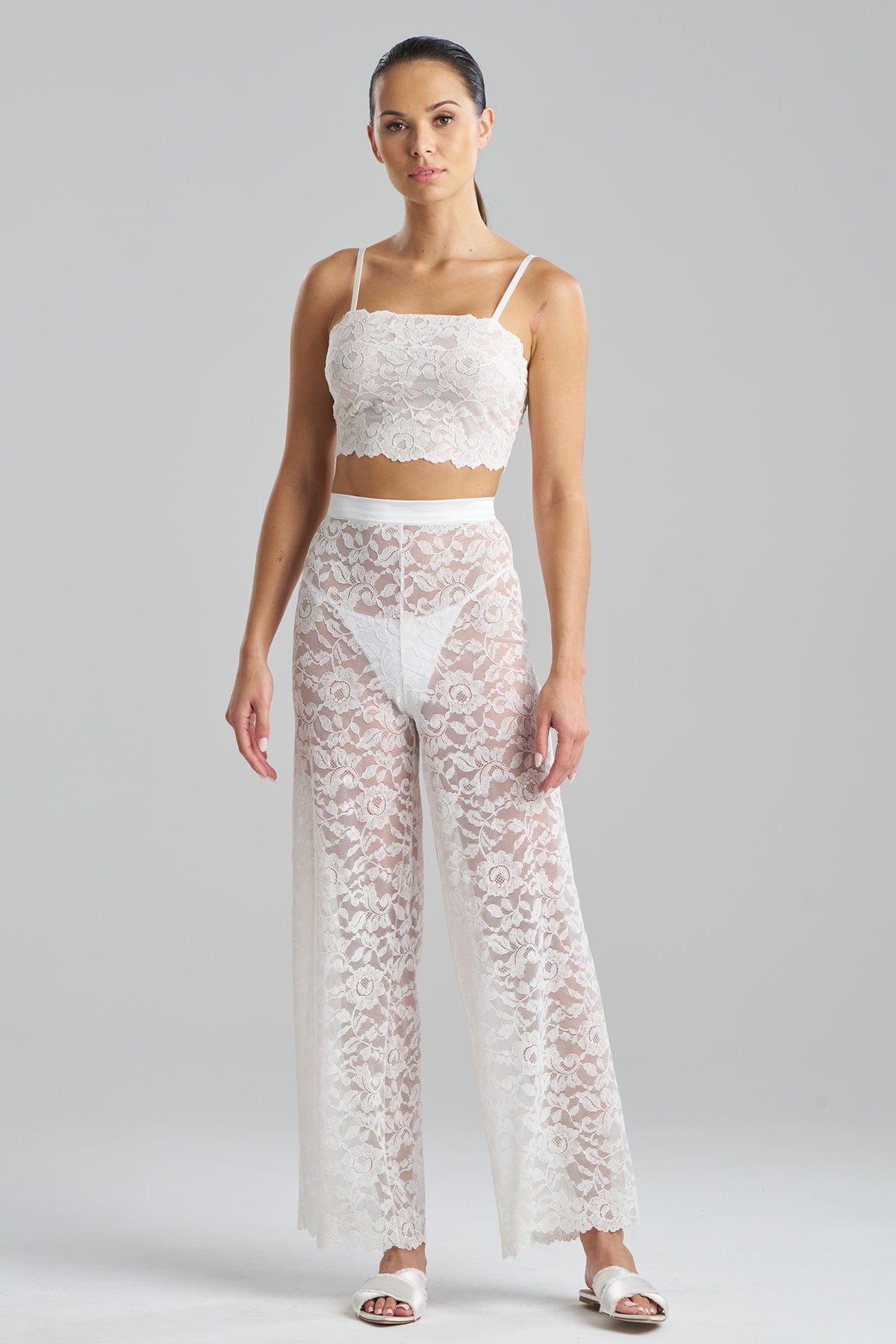 Natori Peony Allover Lace Pants
