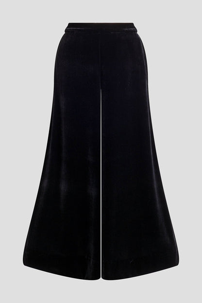 Natori Buy Couture Velvet Silk Palazzo Pants in Black Online