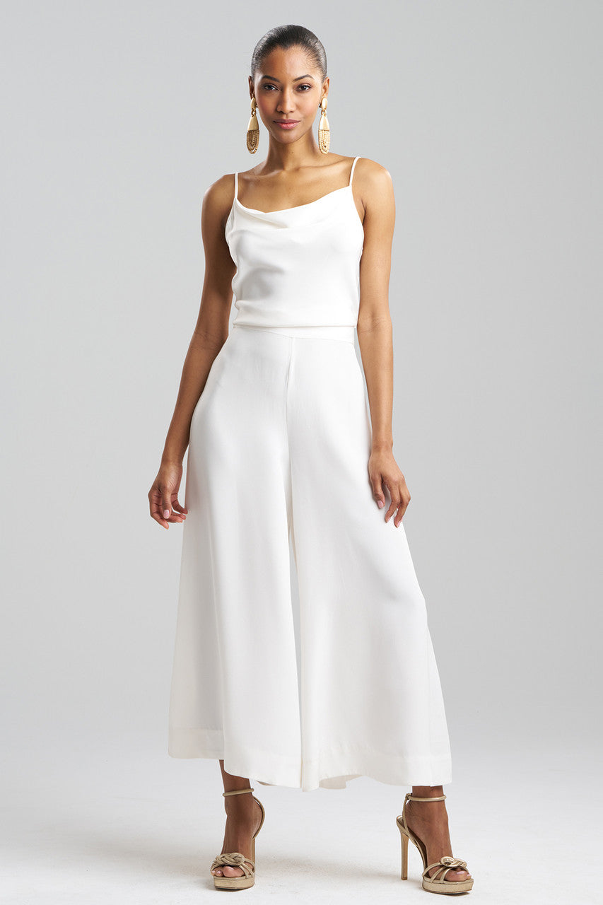 Natori Buy Couture Silk Crepe Palazzo Pants in Warm White Online