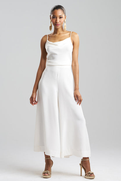 Natori Buy Couture Silk Crepe Palazzo Pants in Warm White Online