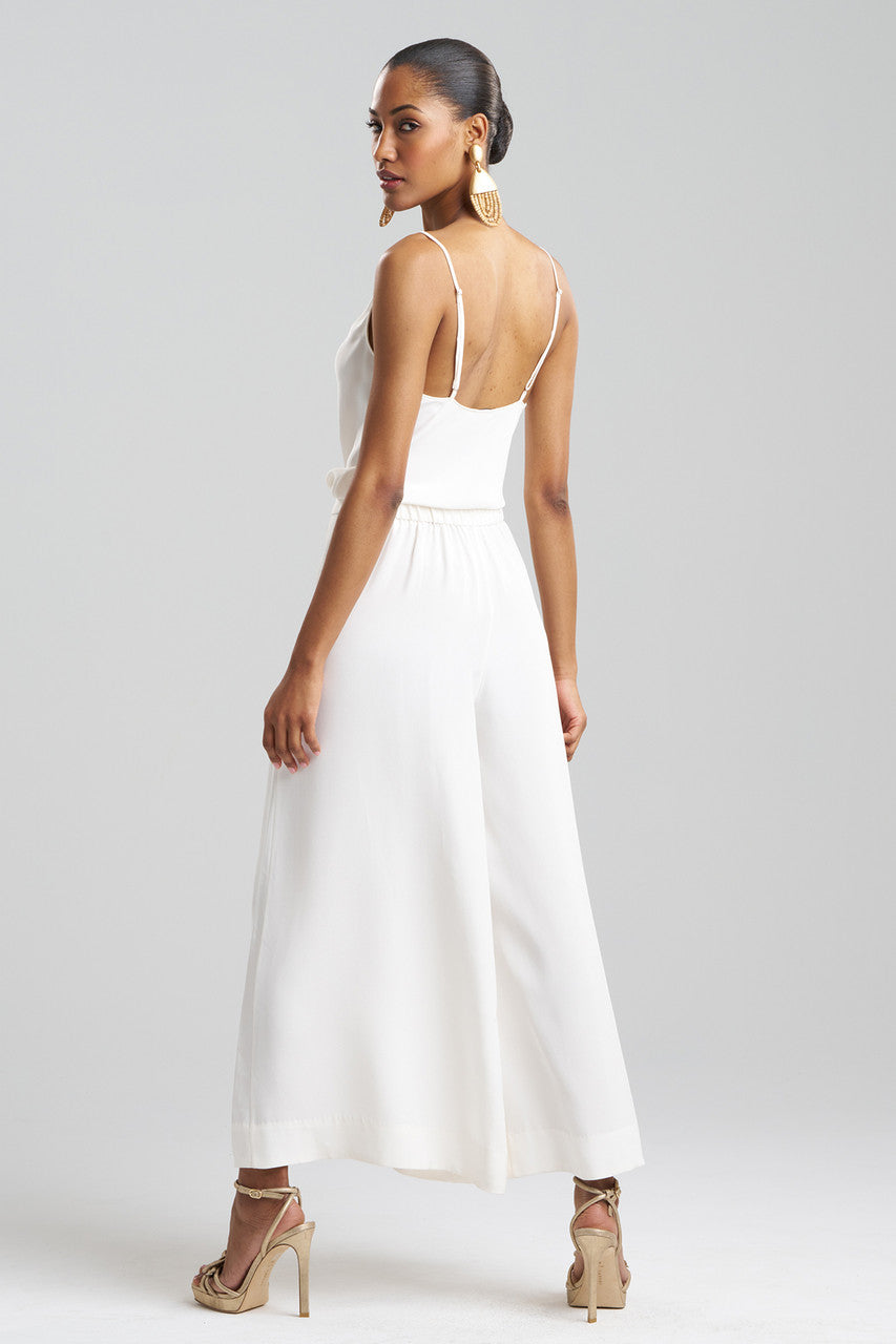 Natori Buy Couture Silk Crepe Palazzo Pants in Warm White Online