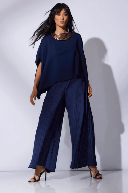 Natori Buy Taffeta Plisse Pants in Midnight Navy Online