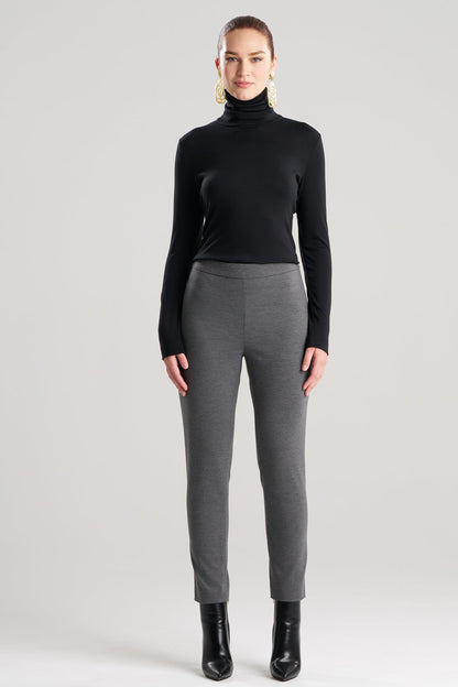 Natori Compact Knit Side Zip Ankle Pants