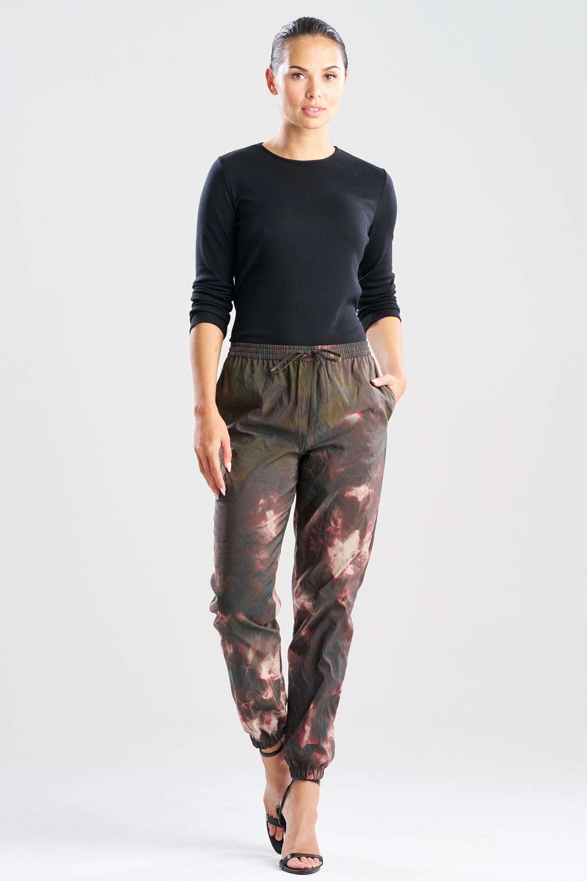 Natori Niji Tie Dye Taffeta Joggers
