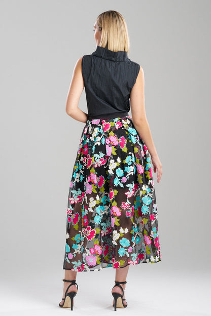 Natori Buy Tangier Embroidered Tulle Maxi Skirt in Black Multi Online