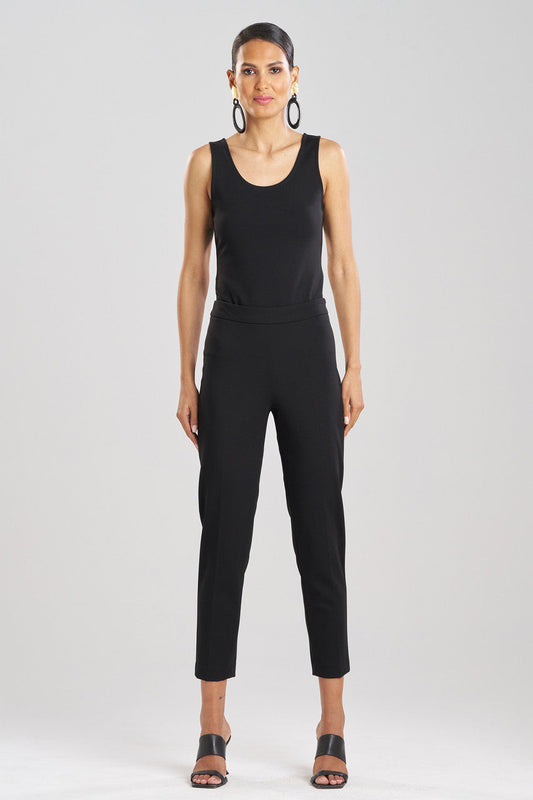 Natori Compact Knit Side Zip Ankle Pants