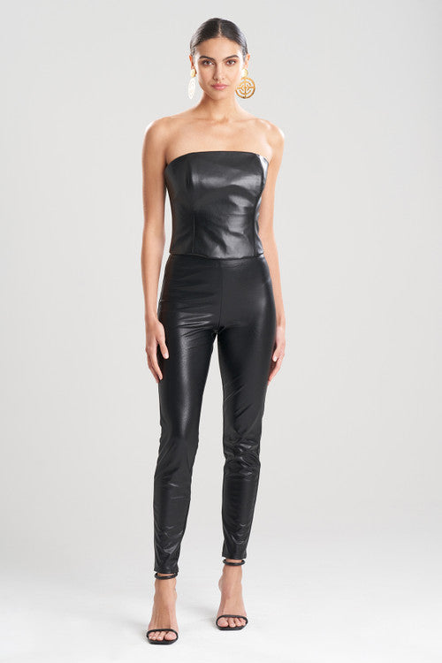 Natori Buy Vegan Leatherette Leggings in Black Online