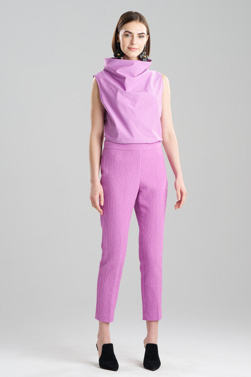 Natori Buy Textured Cotton Jacquard Ankle Pants in Wild Pink Online