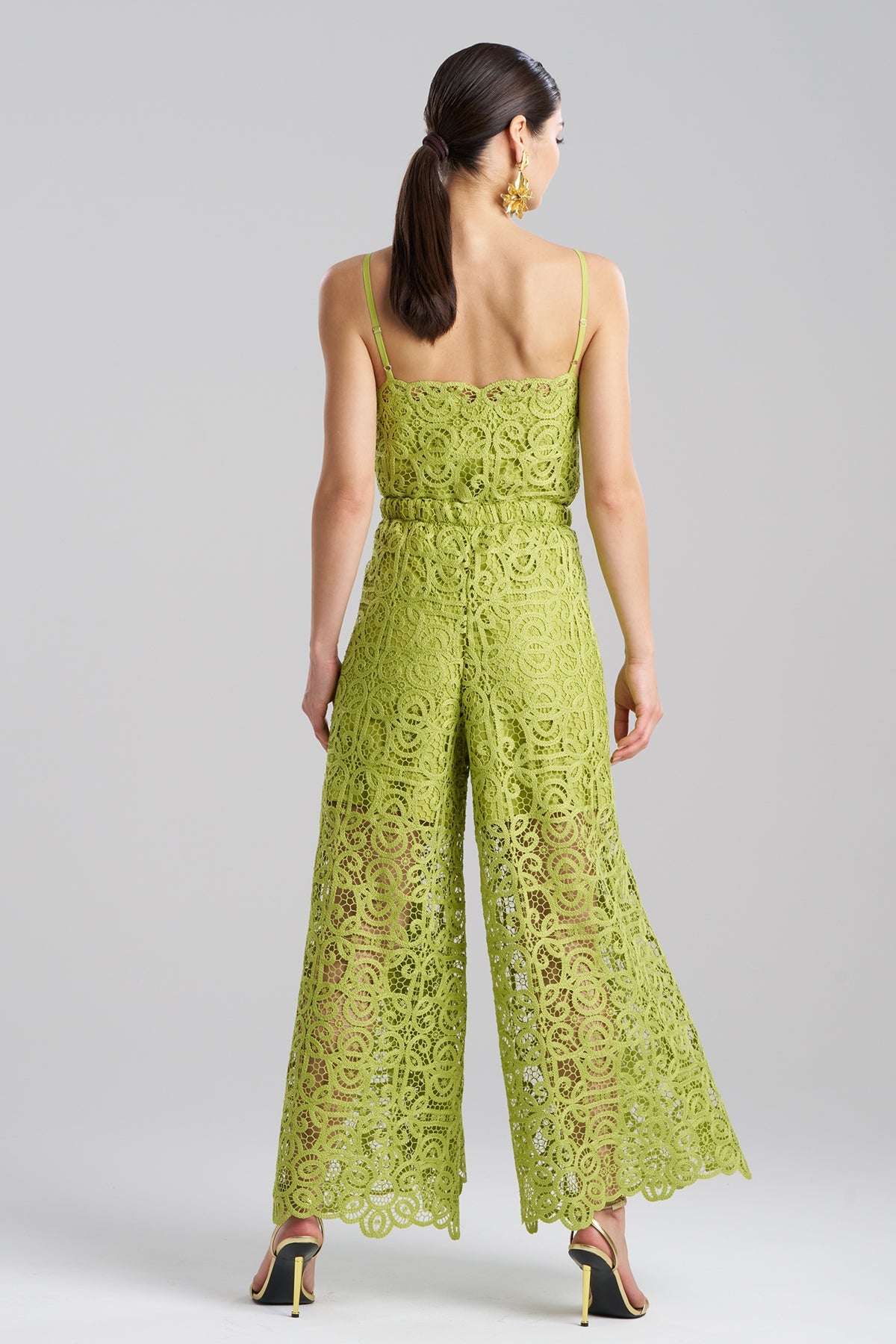 Natori Raffia Lace Palazzo Pants