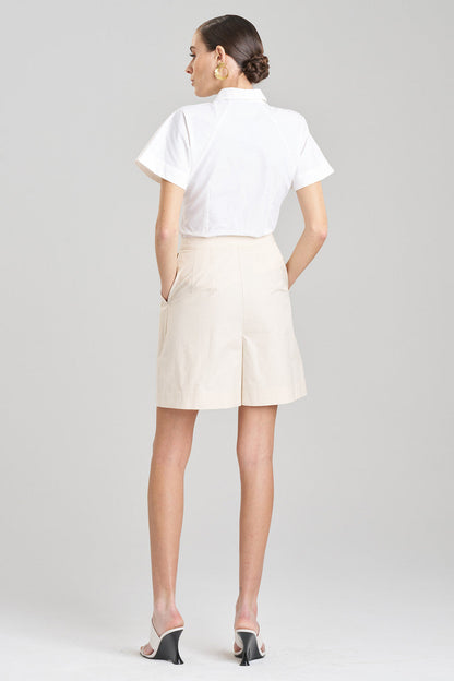 Natori Buy Tech Cotton Taffeta Shorts in Cream Online
