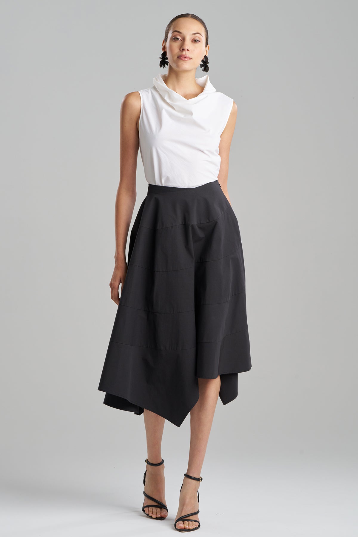 Natori Tech Cotton Taffeta Origami Spiral Skirt