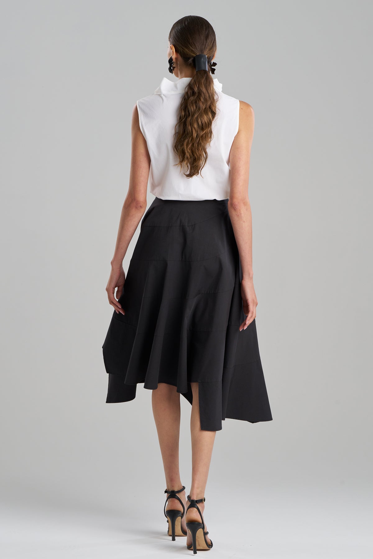 Natori Tech Cotton Taffeta Origami Spiral Skirt