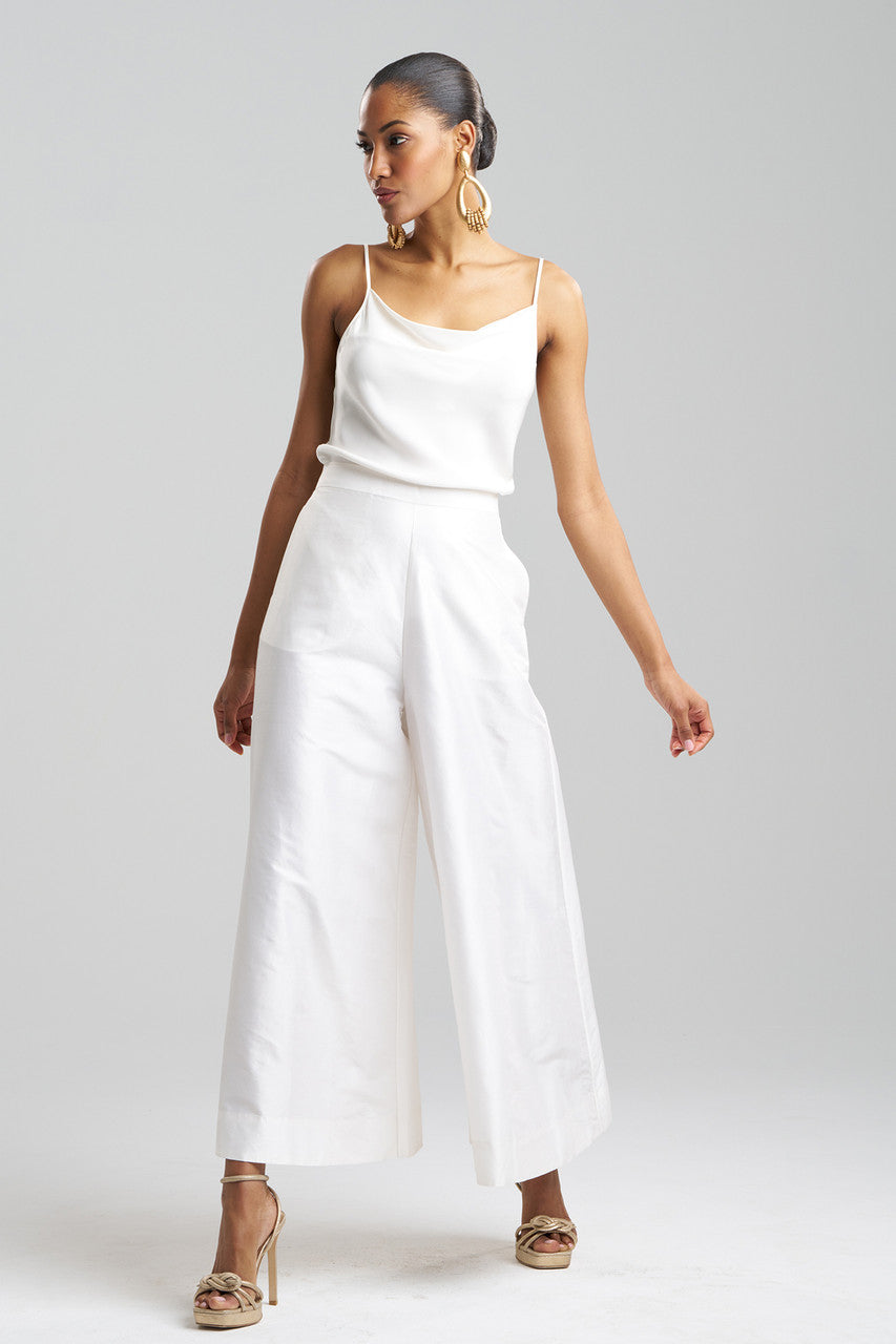 Natori Buy Couture Silk Dupioni Palazzo Pants in White Online