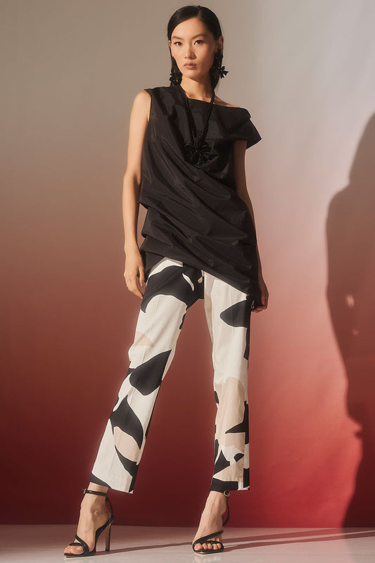 Natori Nishi Cotton Side Zip Ankle Pants