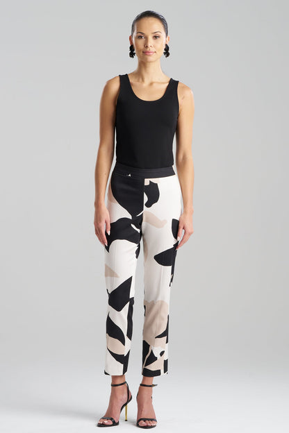 Natori Nishi Cotton Side Zip Ankle Pants