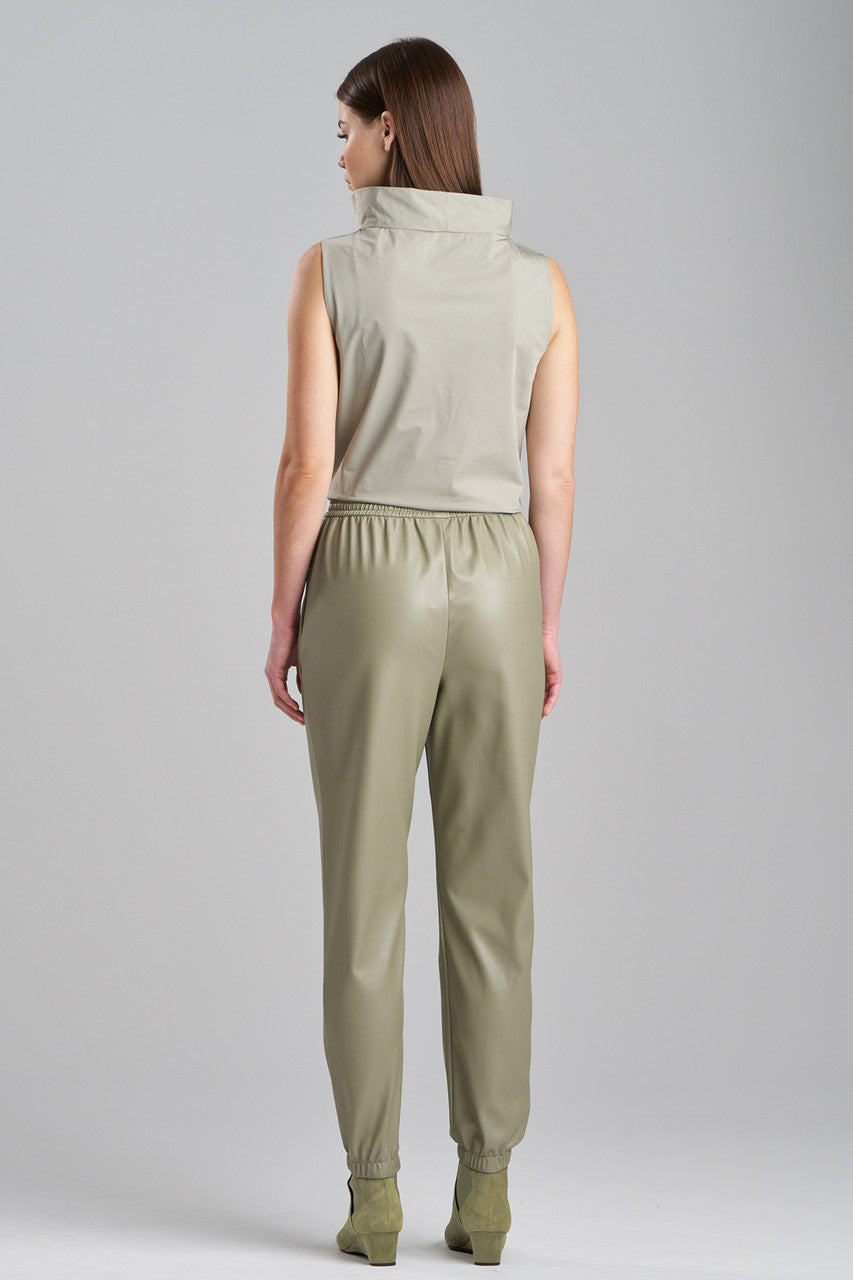 Natori Buy Vegan Luxe Lambskin Jogger Pants in Light Sage Online