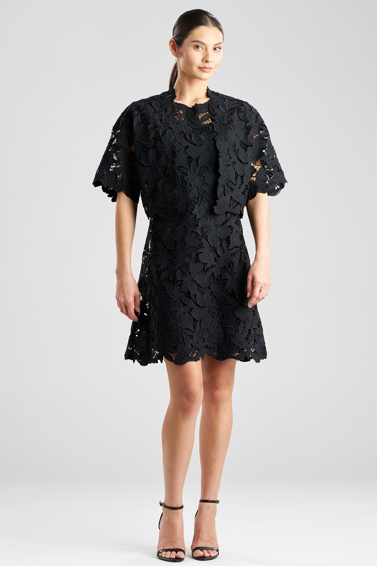 Natori Peony Floral Lace Bolero