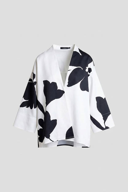 Natori Peony Cotton Chino Coat