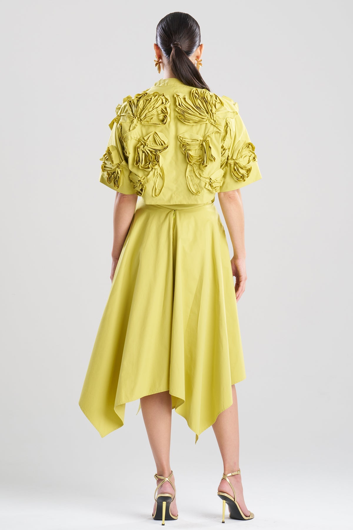 Natori Tech Cotton Taffeta 3D Embroidered Bolero