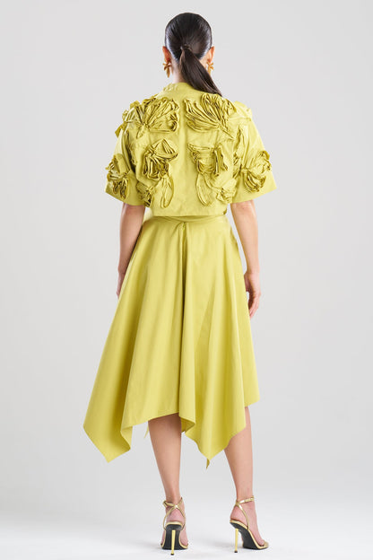 Natori Tech Cotton Taffeta 3D Embroidered Bolero