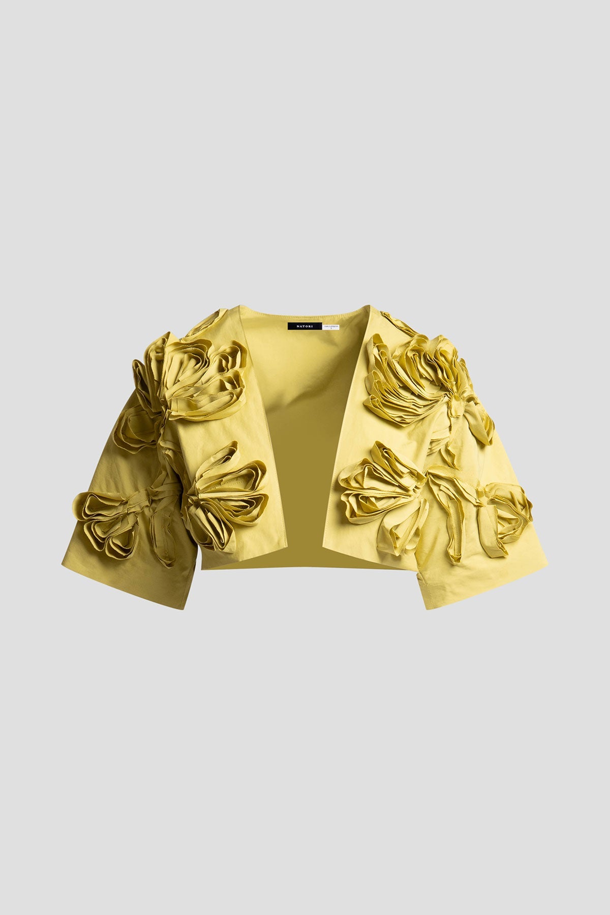 Natori Tech Cotton Taffeta 3D Embroidered Bolero