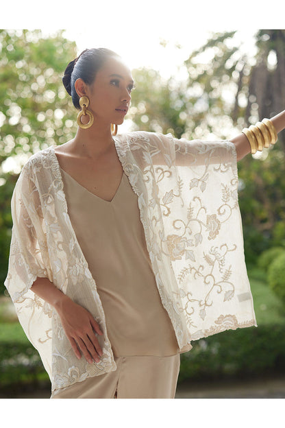 Natori Buy Couture Piña Embroidered Jacket in Natural Online