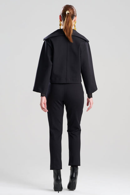 Natori Techno Crepe Stand Collar Jacket