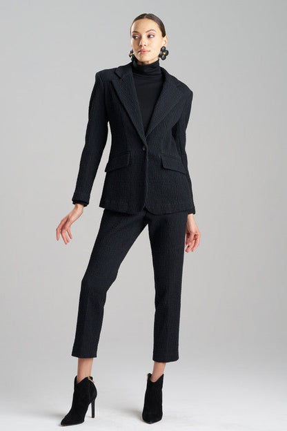 Natori Buy Textured Cotton Jacquard Jacket in Black Online