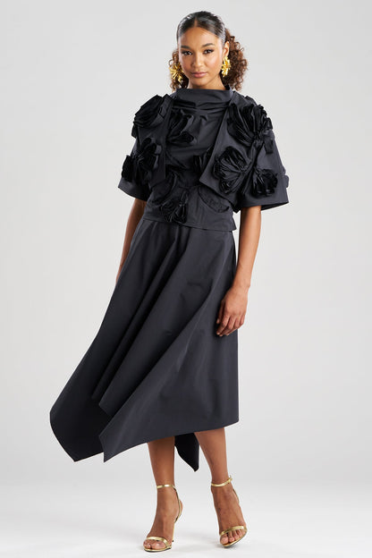 Natori Tech Cotton Taffeta 3D Embroidered Bolero