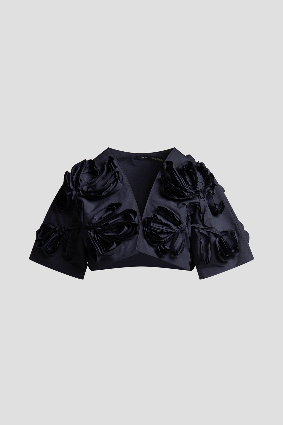 Natori Tech Cotton Taffeta 3D Embroidered Bolero