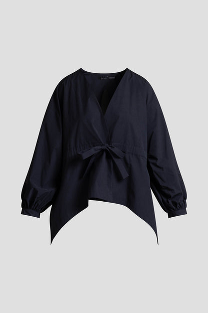 Natori Tech Cotton Taffeta Voluminous Sleeve Jacket
