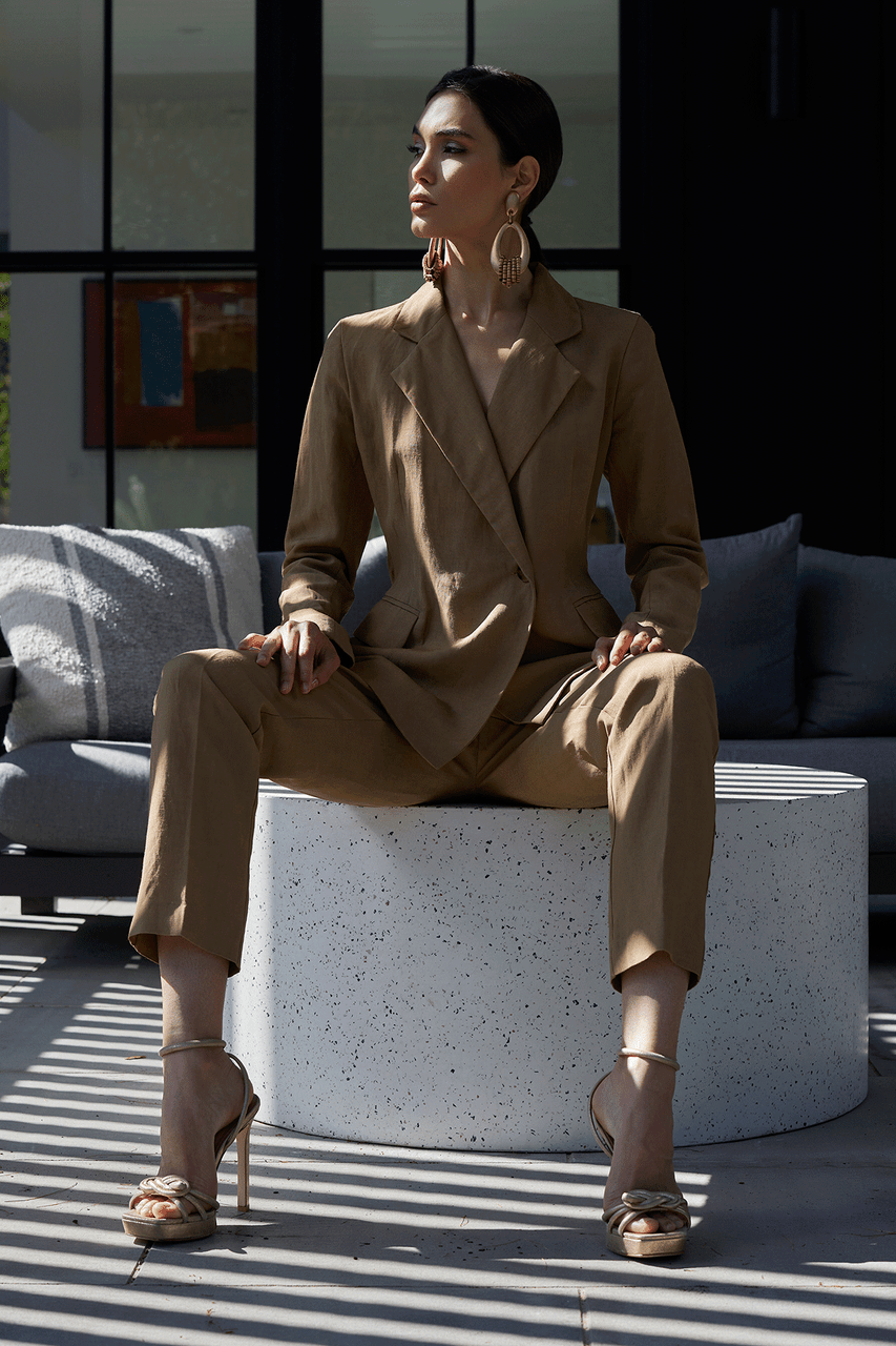 Natori Buy Linen Jacket in Chai Online