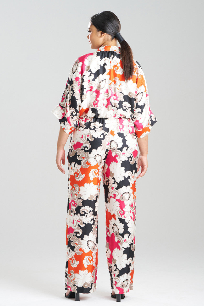 Natori Buy Cressida Printed Silk Twill Jumpsuit in Multi Combo Online
