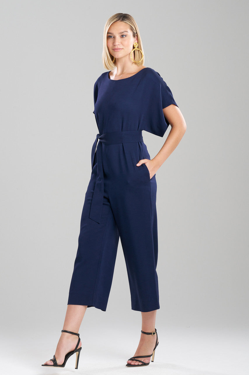 Natori Buy Stretch Crepe Jumpsuit in Midnight Navy Online