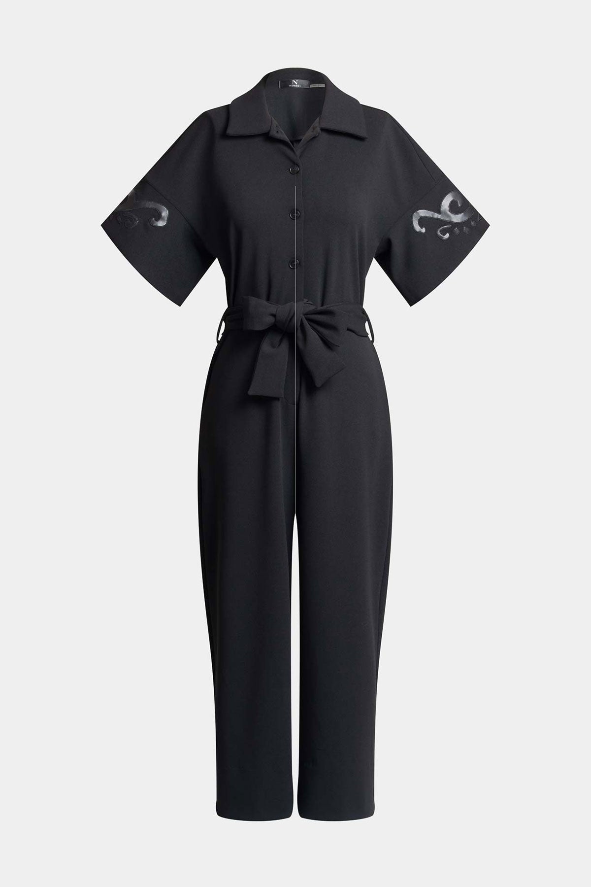 Natori Knit Crepe Embellished Jumpsuit