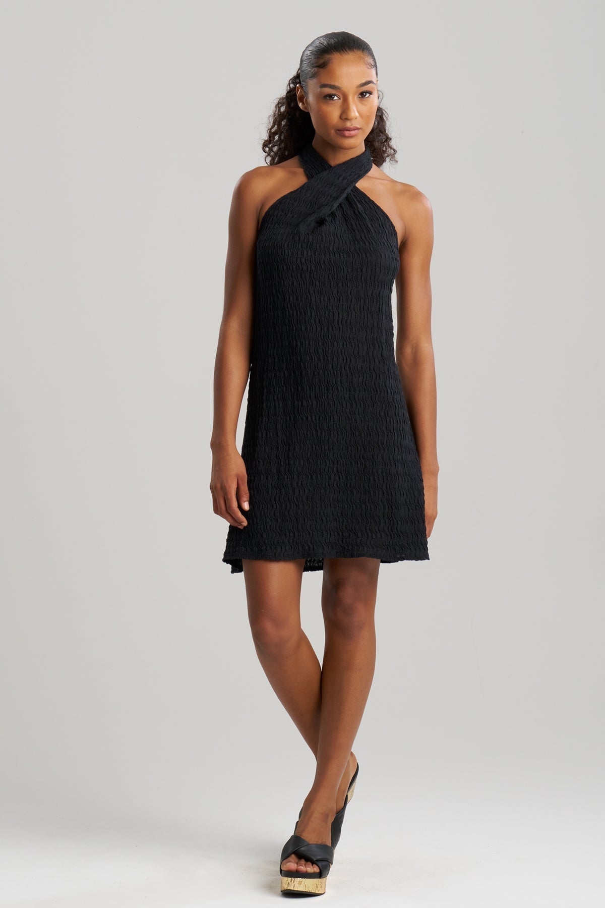Natori Waves Mini Halter Dress