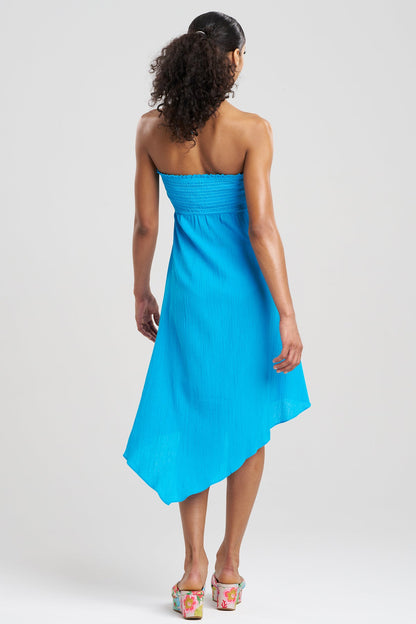 Natori Cotton Gauze Bandeau Dress