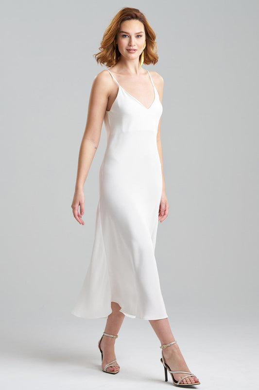 Natori Buy Couture Silk Crepe Gown in Warm White Online