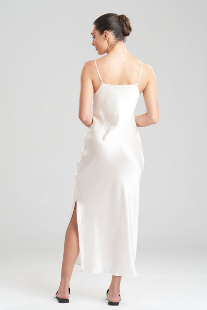Natori Buy Key Essentials Bridal Silk Gown in Warm White Online