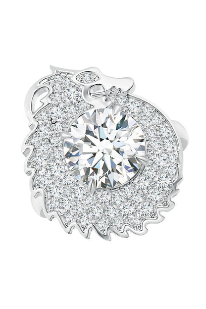 Natori Buy Dragon Lab-Grown 14K Gold Round Diamond Ring in 14K White Gold Online