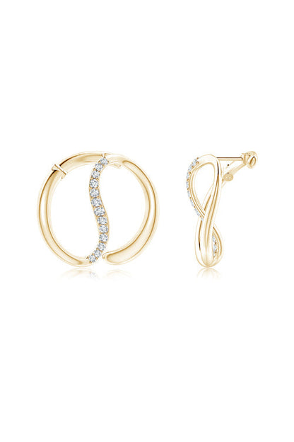 Natori Buy Shangri-La Yin-Yang 14K Gold and Diamond Large Button Stud Earrings in 14K Yellow Gold Online