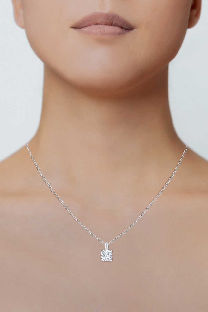 Natori Buy Orient Express Lab-Grown 14K Gold & Cushion Diamond Pendant Necklace in 14K White Gold Online