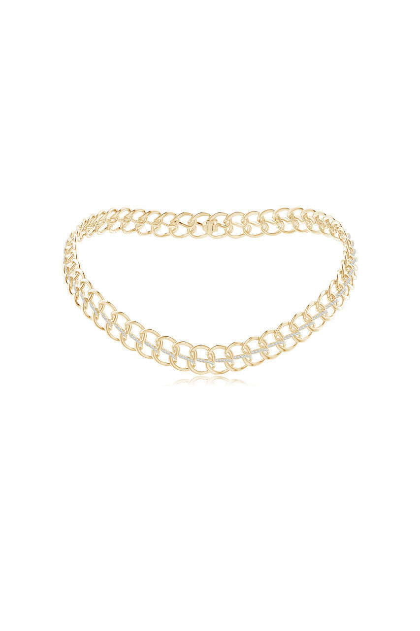 Natori Buy Shangri-La Yin-Yang 14K Gold and Diamond Chain Link Necklace in 14K Yellow Gold Online