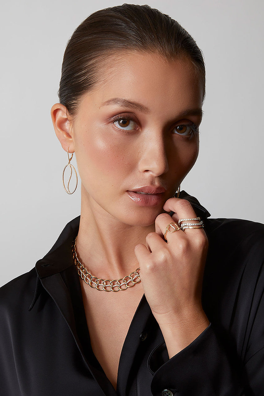Natori Buy Shangri-La Yin-Yang 14K Gold and Diamond Chain Link Necklace in 14K Yellow Gold Online
