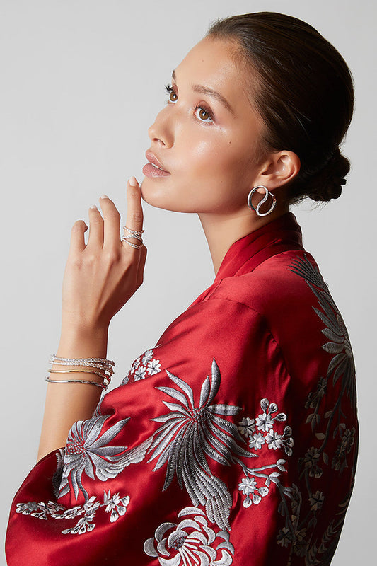 Natori Buy Shangri-La Brushstroke 14K Gold and Diamond Full Bracelet in 14K Yellow Gold Online