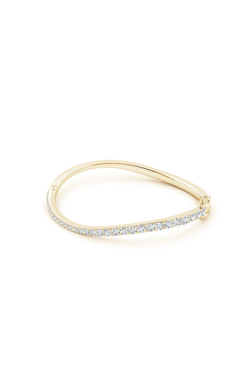 Natori Buy Shangri-La Brushstroke 14K Gold and Diamond Full Bracelet in 14K Yellow Gold Online