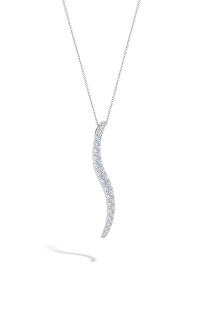 Natori Buy Shangri-La Brushstroke 14k Gold and Diamond Large Pendant Necklace in 14K White Gold Online